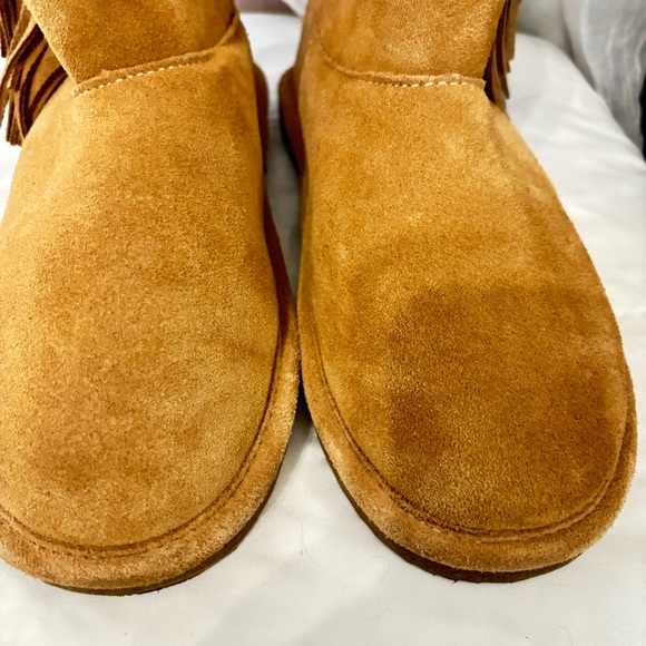 Bjorndal Shearling “Josie”Fringe Boots New Condition Leather upper Size 8 Bootie - Picture 5 of 5